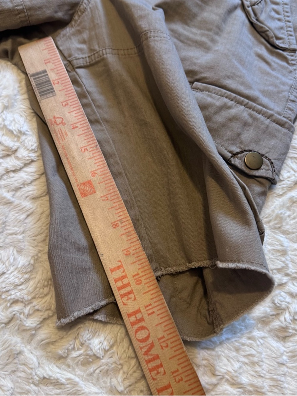 Fox Racing Khaki Cargo Shorts Size 9 Y2K Gorpcore Skater Utility Mid Rise - Picture 6 of 6